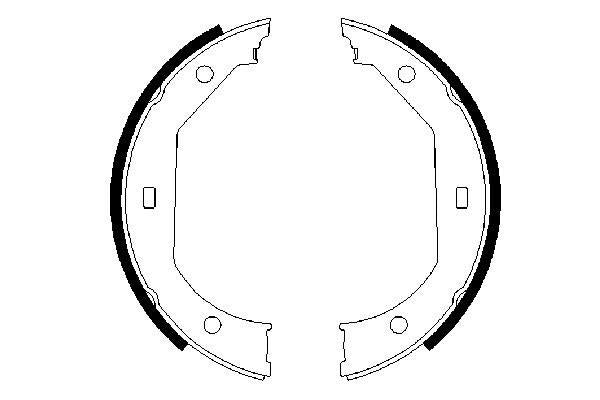 Bosch 0986487607 Brake Shoe Set, parking brake - 5