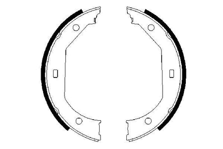 Bosch 0986487607 Brake Shoe Set, parking brake - 5