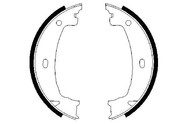 Bosch 0986487608 Brake Shoe Set, parking brake - 5