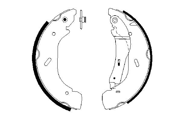 Bosch 0986487612 Brake Shoe Set - 5