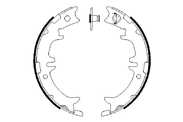 Bosch 0986487615 Brake Shoe Set, parking brake - 5