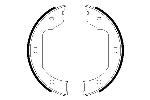 Bosch 0986487625 Brake Shoe Set, parking brake - 5