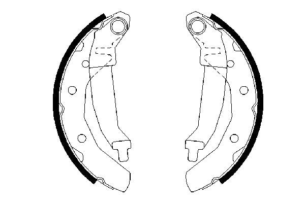 Bosch 0986487628 Brake Shoe Set - 5