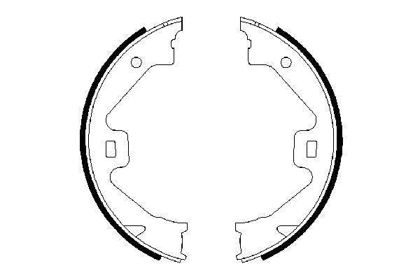 Bosch 0986487650 Brake Shoe Set, parking brake - 5