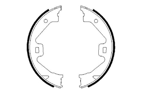 Bosch 0986487650 Brake Shoe Set, parking brake - 5