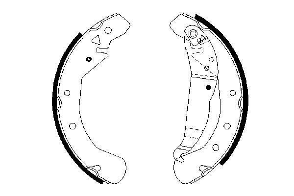 Bosch 0986487658 Brake Shoe Set - 5