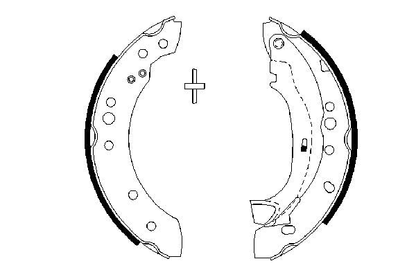 Bosch 0986487664 Brake Shoe Set - 5