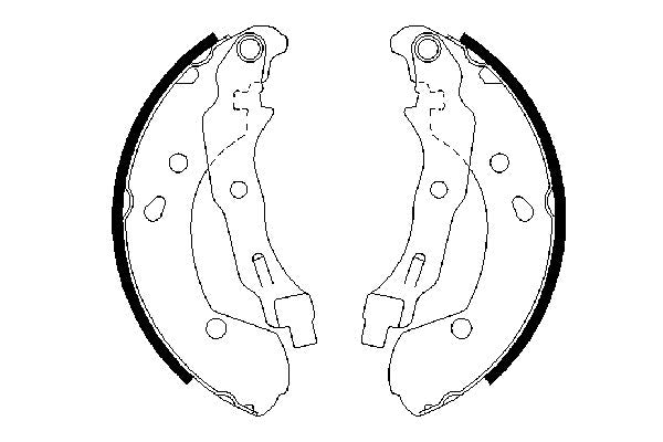 Bosch 0986487668 Brake Shoe Set - 5