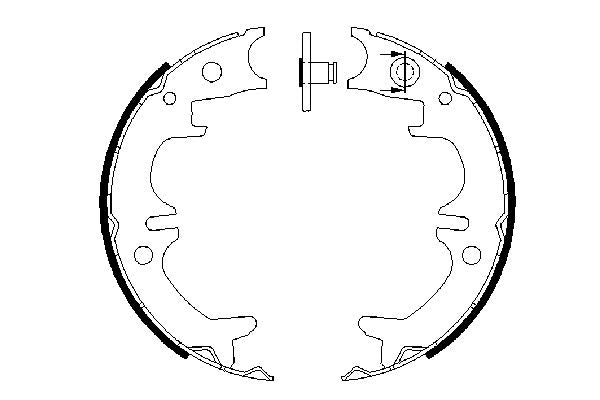 Bosch 0986487680 Brake Shoe Set, parking brake - 5