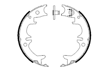 Bosch 0986487680 Brake Shoe Set, parking brake - 5