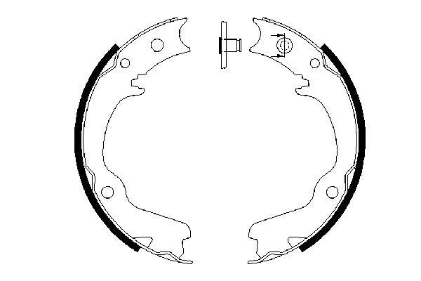 Bosch 0986487681 Brake Shoe Set, parking brake - 5