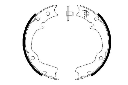 Bosch 0986487681 Brake Shoe Set, parking brake - 5