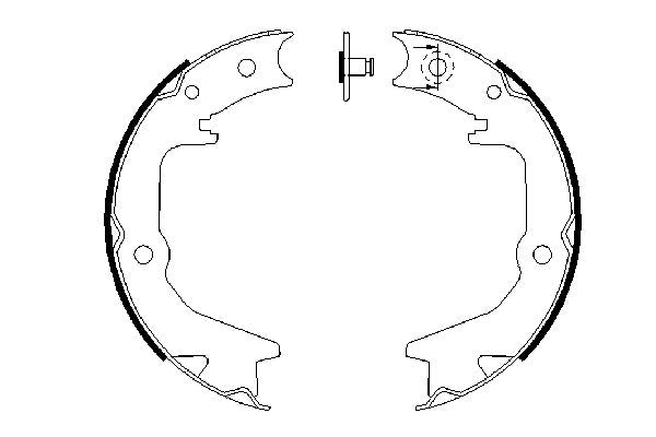 Bosch 0986487685 Brake Shoe Set, parking brake - 5