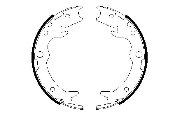 Bosch 0986487686 Brake Shoe Set, parking brake - 5