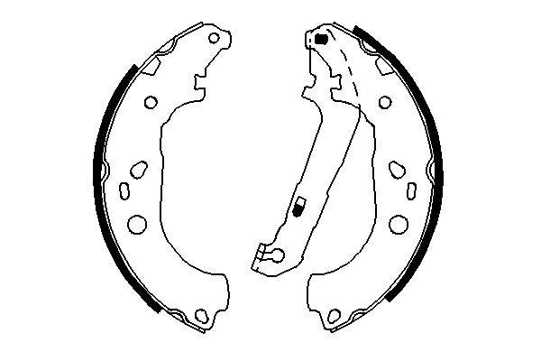 Bosch 0986487696 Brake Shoe Set - 5