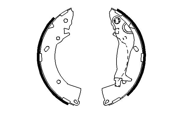 Bosch 0986487697 Brake Shoe Set - 5