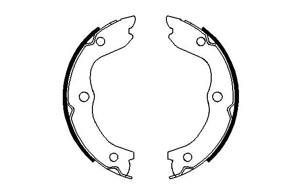 Bosch 0986487698 Brake Shoe Set, parking brake - 5