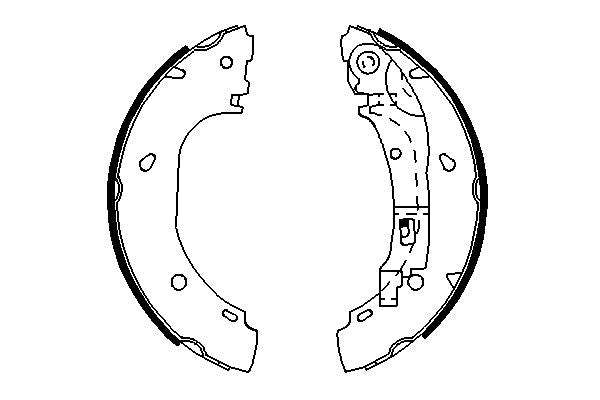 Bosch 0986487701 Brake Shoe Set - 5