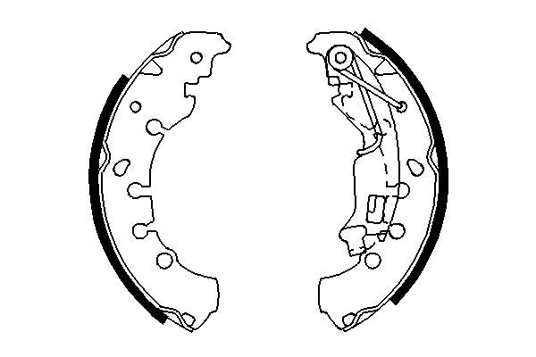 Bosch 0986487702 Brake Shoe Set - 5