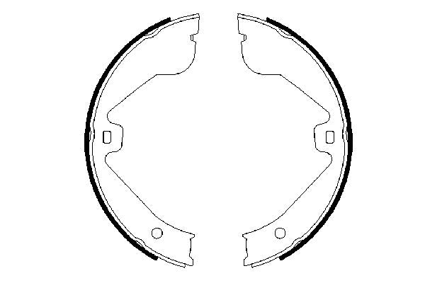 Bosch 0986487705 Brake Shoe Set, parking brake - 5