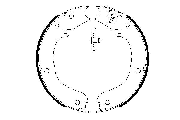 Bosch 0986487710 Brake Shoe Set, parking brake - 5