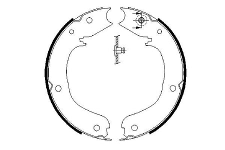 Bosch 0986487710 Brake Shoe Set, parking brake - 5