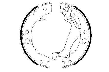 Bosch 0986487713 Brake Shoe Set, parking brake - 5