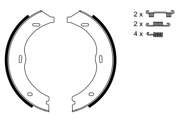 Bosch 0986487718 Brake Shoe Set, parking brake - 5