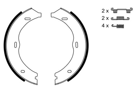 Bosch 0986487718 Brake Shoe Set, parking brake - 5