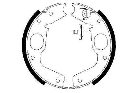 Bosch 0986487719 Brake Shoe Set, parking brake - 5