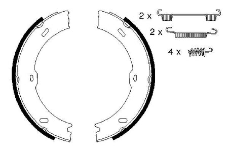 Bosch 0986487720 Brake Shoe Set, parking brake - 5