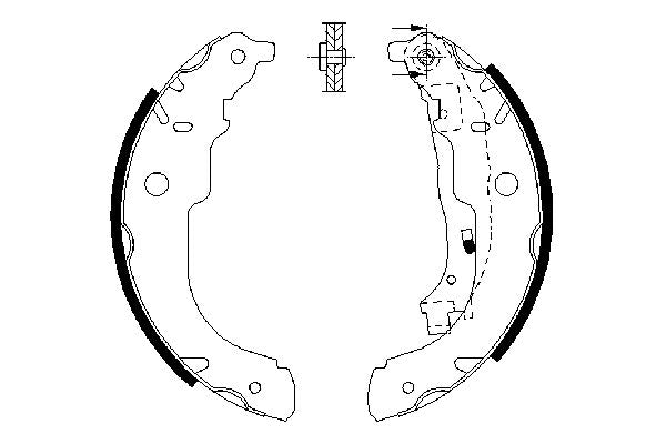 Bosch 0986487721 Brake Shoe Set - 5