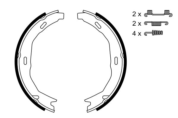 Bosch 0986487723 Brake Shoe Set, parking brake - 5