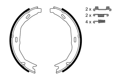 Bosch 0986487723 Brake Shoe Set, parking brake - 5