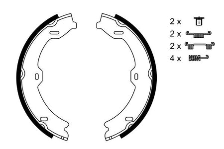Bosch 0986487725 Brake Shoe Set, parking brake - 5