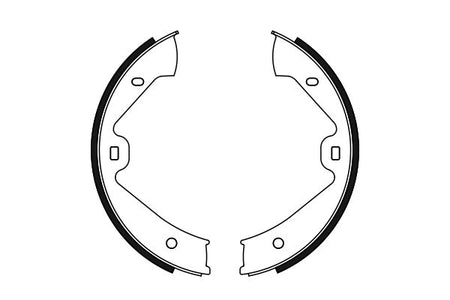 Bosch 0986487755 Brake Shoe Set, parking brake - 5