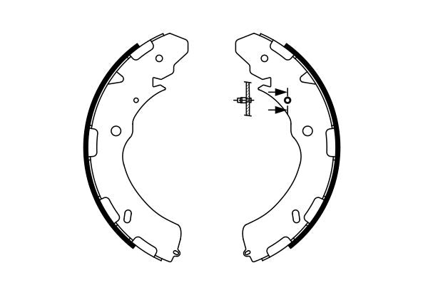 Bosch 0986487758 Brake Shoe Set - 5
