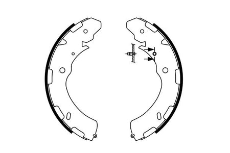 Bosch 0986487758 Brake Shoe Set - 5
