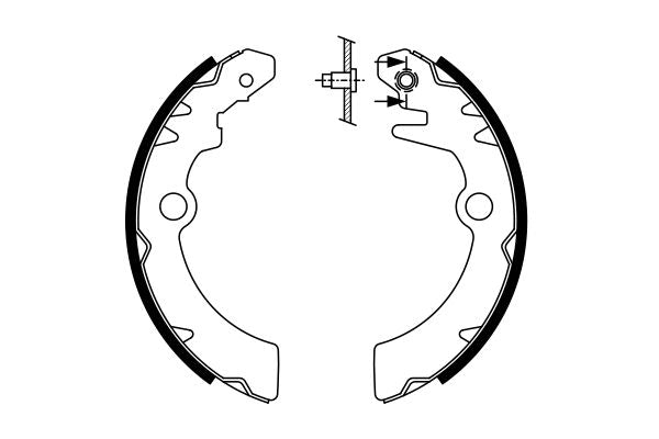 Bosch 0986487760 Brake Shoe Set - 5