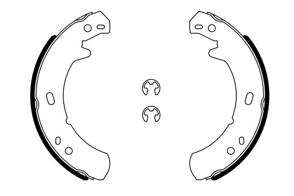 Bosch 0986487914 Brake Shoe Set, parking brake - 5