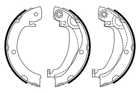 Bosch 0986487937 Brake Shoe Set, parking brake - 5