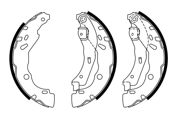 Bosch 0986487940 Brake Shoe Set - 5