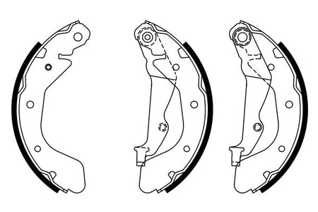 Bosch 0986487950 Brake Shoe Set - 5