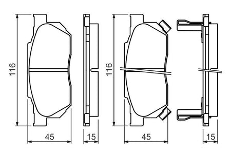 Bosch 0986490440 Brake Pad Set, disc brake - 5