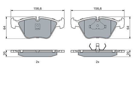 Bosch 0986490640 Brake Pad Set, disc brake - 5