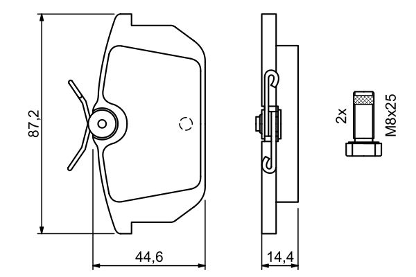 Bosch 0986491030 Brake Pad Set, disc brake - 5