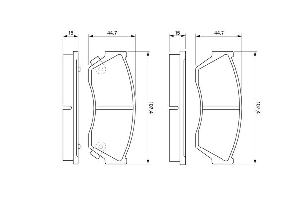 Bosch 0986493340 Brake Pad Set, disc brake - 5