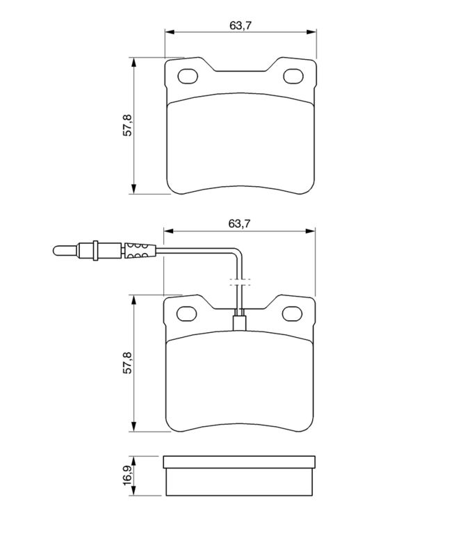 Bosch 0986494000 Brake Pad Set, disc brake - 5