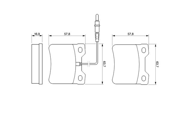 Bosch 0986494000 Brake Pad Set, disc brake - 6