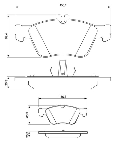 Bosch 0986494001 Brake Pad Set, disc brake - 5